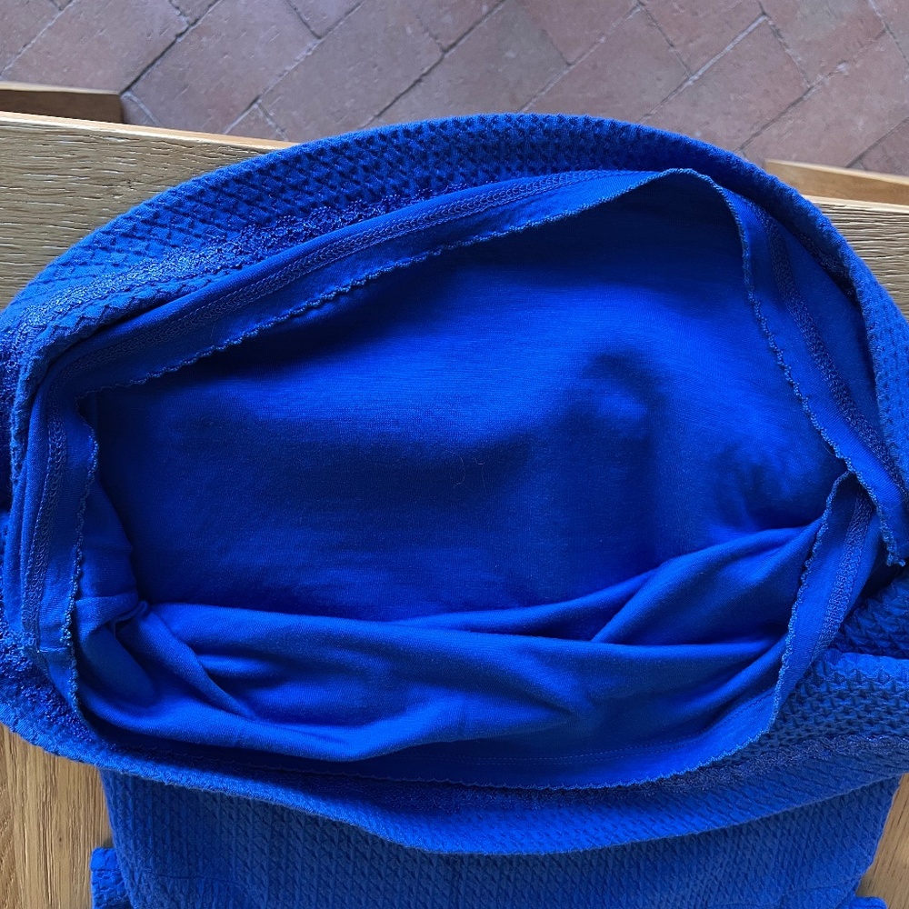 Maeve Anthropologie Textured Blue Dress Small - Picture 6 of 9
